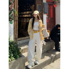 批发原版面料实价 绿色纯棉格子衬衫<b class='q'>女</b>内搭叠穿打底上衣宽松显瘦衬衣