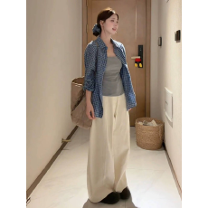 批发<b class='q'>韩版</b>宽松慵懒风防晒<b class='q'>衬衫</b>女夏薄款复古格子长袖<b class='q'>衬衣</b>外套小个子上衣