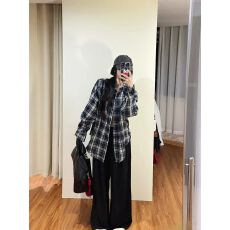 批发格子<b class='q'>衬衫</b>外套女2026春秋款宽松慵懒情侣款休闲<b class='q'>长袖</b><b class='q'>衬衣</b>外搭ins潮