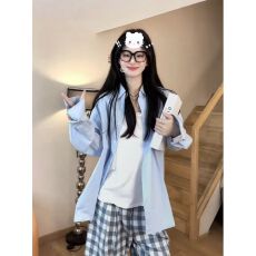 批发美式复古纯棉<b class='q'>衬衫</b>薄外套女2026春夏内搭<b class='q'>衬衫</b>叠穿<b class='q'>衬衣</b>防晒上衣