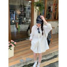 批发美式复古纯棉衬衫<b class='q'>薄外套</b>女2026春夏内搭衬衫叠穿衬衣防晒上衣