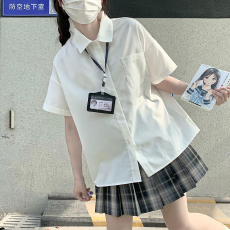 批发实价纯色短袖衬衫女2026夏新款宽松韩版纯色上衣百搭休闲小众衬衣
