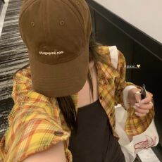批发港味复古chic黄色格子衬衫女内搭叠穿宽松休闲百搭<b class='q'>中长款</b>衬衣外穿