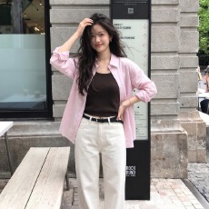 批发磨毛面料重工款不缩水有衣袋ins潮翻领长袖<b class='q'>衬衫</b>简约<b class='q'>休闲</b>上衣外套