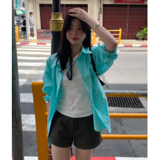 批发磨毛面料重工款不缩水有衣袋ins潮翻领长袖<b class='q'>衬衫</b>简约<b class='q'>休闲</b>上衣外套