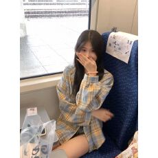 批发原版面料轻奢纯棉格子衬衫女内搭叠穿宽松休闲显瘦长袖衬衣外穿