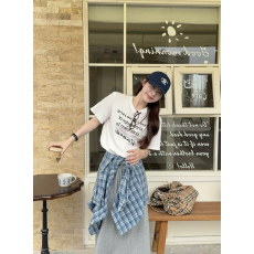 批发美式街头秋冬季休闲宽松设计感小众蓝色格纹<b class='q'>长袖</b>衬衫防晒上衣外穿