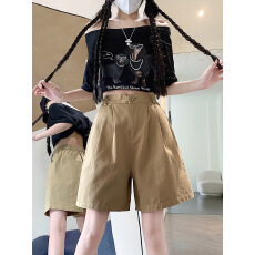 批发<b class='q'>实拍</b><b class='q'>大码</b>休闲短裤水洗全棉工装短裤女夏季韩版休闲裤宽松