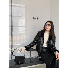 批发秋冬复古拼色豹纹毛领皮衣短款夹棉美式机车外套女