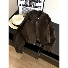 批发皮衣短款外套女棒球服PU皮复古夹克休闲机车辣妹<b class='q'>春</b>秋季小个子