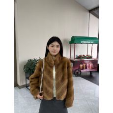 批发ODYK冬新氛围感短外套环保<b class='q'>皮草</b>女立领毛毛外套气质千金风上衣
