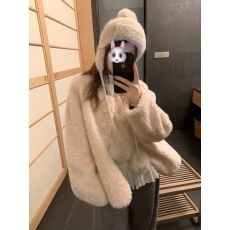 批发冬新款环保羊羔毛<b class='q'>皮草</b>外套女短款加厚慵懒风假两件毛毛大衣