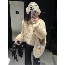 批发年轻款羊羔毛外套女冬短款韩系小个子皮毛一体减龄洋气毛绒厚上衣