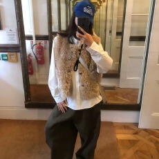批发Ranwear teddy俱乐部 博主同款环葆皮草马甲羊羔毛加厚毛毛背心