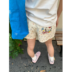 批发原版斜纹面料原版做工美式复古蝴蝶结樱桃可爱猫咪短裤女阔腿裤夏