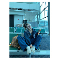 批发面料升级320g<b class='q'>纯棉</b>华棉面料内里同色拉链卫衣外套阔腿长裤套装女秋