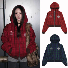 批发原版面料原版做工400g加绒美式复古格子卫衣连帽<b class='q'>外套</b>秋冬男女情侣