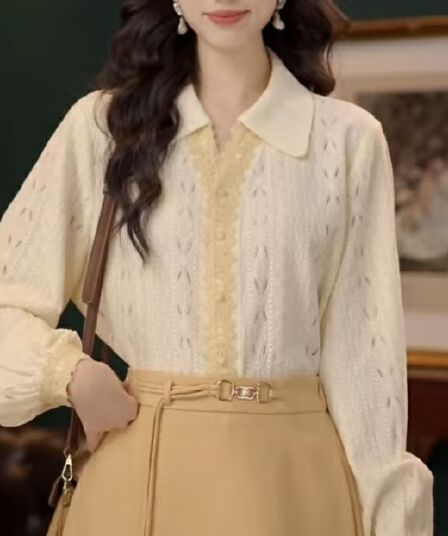 경관 그림 구름 뮤 S 유럽 만약 바람 긴팔 여성 셔츠 패션 캐주얼 루즈핏 맨위