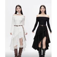 批发VIVICATHY不规则蕾丝荷叶边<b class='q'>半身裙</b>女2026春季设计感度假蛋糕<b class='q'>长裙</b>