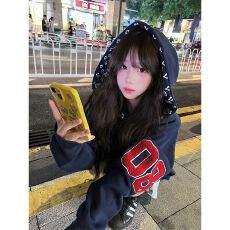 批发薄款/加绒 内抽<b class='q'>原</b>布印花 原版做工纯棉华棉复合卫衣女