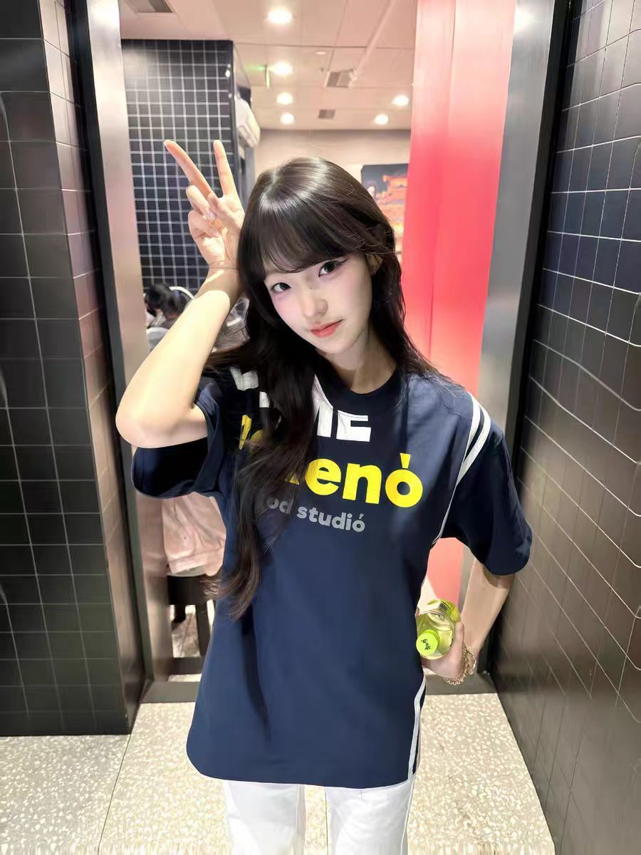 원래 가격 대위법 프린트 당겨서 리본 19 지점 220 그램 순면 반팔 티셔츠 남녀