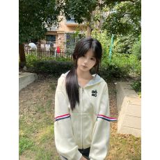 批发薄款/原版内抽款+刺绣+订标【华棉复合】<b class='q'>开衫</b>拉链外套<b class='q'>卫衣</b>女