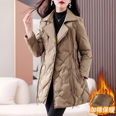 批发实拍 羽绒服女2025冬季新款时尚<b class='q'>女士</b>轻薄修身西装领短款外套