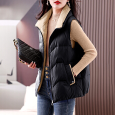 批发实拍 羽绒服马甲女<b class='q'>冬</b>季2025新款欧货大码妈妈羽绒背心马夹