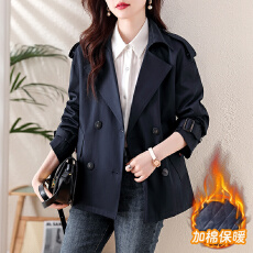 批发实拍 夹棉西装风衣外套女2025冬季新款今年流行显瘦加厚上衣