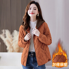 批发初冬夹棉外套女新款2024时尚短款中年妈妈秋冬小香风薄款夹克棉服