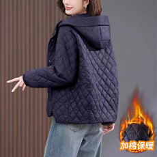 批发棉服女2025年新款冬季夹棉轻薄小棉袄休闲大码<b class='q'>妈妈</b>初冬二棉衣外套