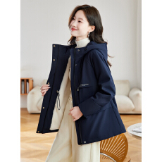 批发加绒好看<b class='q'>工装</b>派克棉服女大码2025冬新款漂亮收腰冲锋衣女棉衣外套