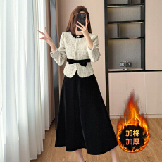 批发高端羊毛小香风<b class='q'>外套</b>女2025秋冬新款高级感<b class='q'>气质</b>上衣半裙套装