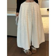 批发韩国抽绳松紧腰夹棉八分直筒裤女宽松显瘦<b class='q'>休闲</b>保暖阔腿裤