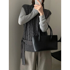 批发实物图已更新 韩版麻花<b class='q'>高领</b><b class='q'>毛衣</b>马甲女新款显瘦针织背心叠穿8553