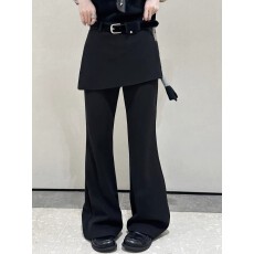 批发实物图已更新 显瘦高腰休闲加绒加厚屁帘阔腿裤长裤微喇裤8557