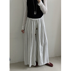 批发实物图已更新 韩系风格条纹宽松阔腿休闲裤