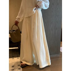 批发夏款新款简约日常<b class='q'>百搭</b>淡人感休闲裤阔腿裤