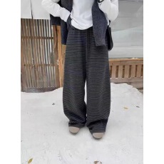 批发秋上新条纹阔腿卫裤休闲卫衣裤