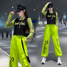 批发2025秋季休闲运动三件套装背心套装辣妹<b class='q'>爵士舞</b>休闲长裤演出表演服