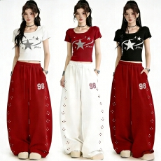 批发<b class='q'>夏季</b>新款爵士舞显瘦宽松嘻哈演出服体操服街舞超酷广场舞<b class='q'>运动</b>套装