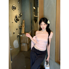 批发实拍实价 肌理绑带抹胸夏季新款甜美<b class='q'>百搭</b>修身显瘦上衣女