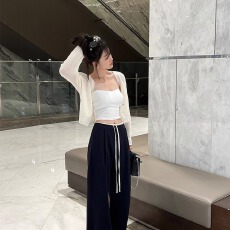 批发纯色质感2026年<b class='q'>夏</b>季开衫宽松显瘦长袖V领针织防晒衫女