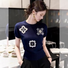 批发绝美巨好看的小上衣女气质修身打底春季2026新款短袖t恤针织衫