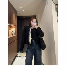 批发法式松弛感气质小香风外套2025秋冬新款设计感单排扣保暖加厚上衣