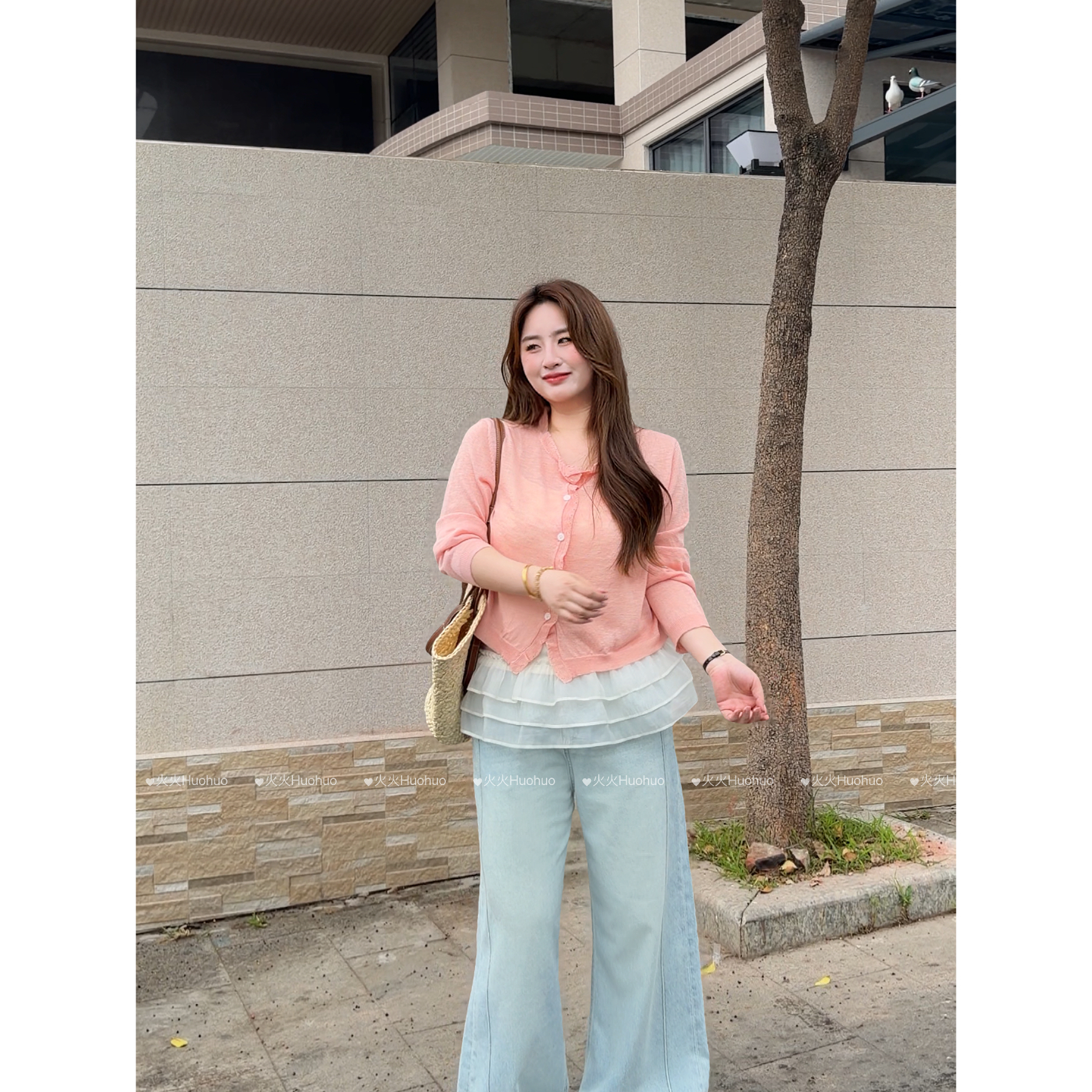 지방 mm 프랑스식 달콤한 스타일 미니멀리즘 패션 쇼트 스타일 니트 오픈 가디건 여성 스택 착용 레이스 캐미솔 투피스 세트