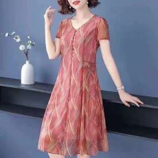 批发<b class='q'>加肥</b><b class='q'>加大</b>码短袖胖人连衣裙胖mm<b class='q'>女装</b>宽松显瘦洋气妈妈装网纱<b class='q'>碎花</b>裙