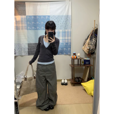批发卓泽网批 1*1人棉260克 复古清冷感拼色假两件连帽<b class='q'>打底衫</b>长袖T恤