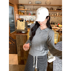 实拍图莱赛尔天丝亚麻高级感可外穿翻领打底衫女秋冬内搭韩系上衣