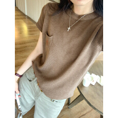 批发实拍图白色圆领短袖羊毛针织衫女<b class='q'>夏</b>季2026新款适身绝美小个子T恤